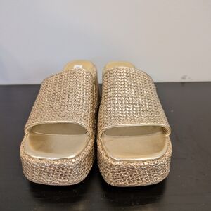 Steve Madden Metallic Espadrille Slides